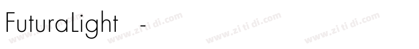 FuturaLight 普通字体转换